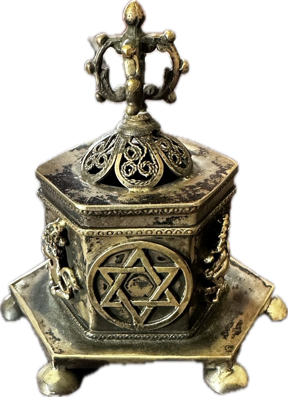 Decorative Russian silver with Jewish motifs – monkeys