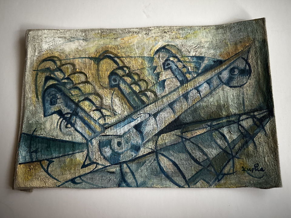 Elegantní modernistická malba na plátně