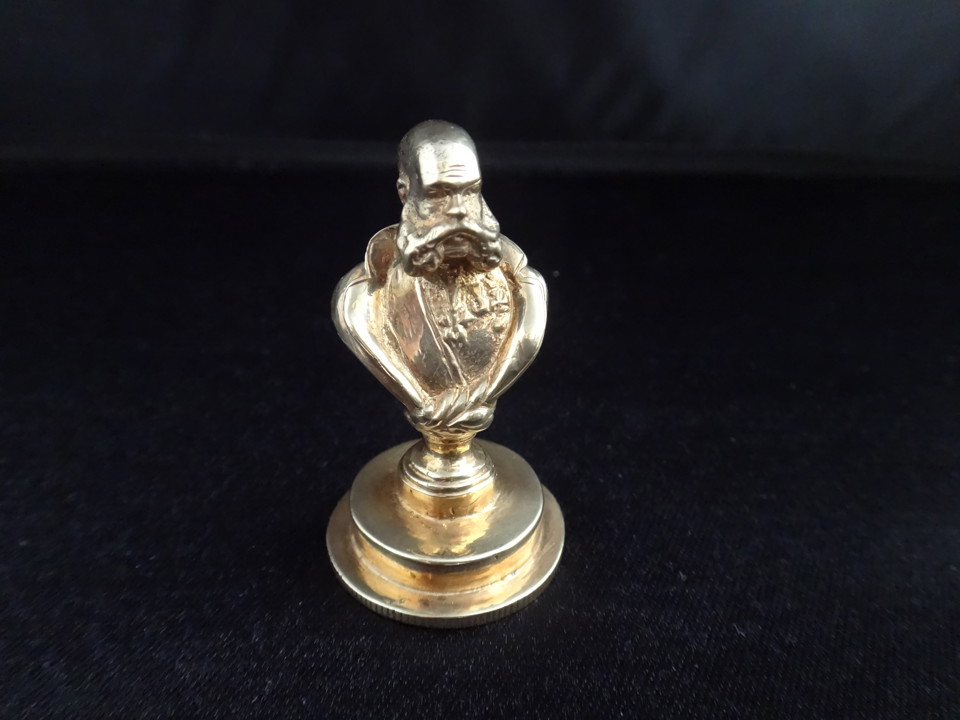 A seal bearing the likeness of Emperor Franz Joseph 