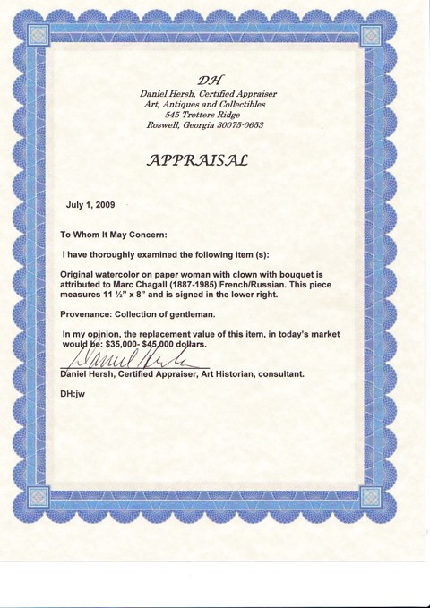 Marc Chagall - Woman and Clown - 8