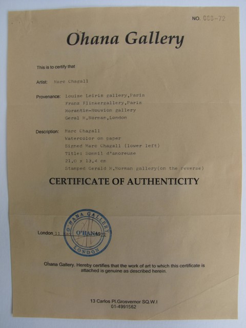 Marc Chagall - Sleeping Lover - 5