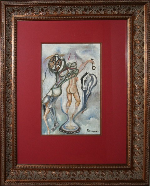 Dominguez - Woman in Glass and a Horse - 1