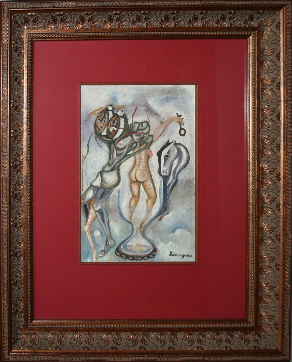 Dominguez - Woman in Glass and a Horse