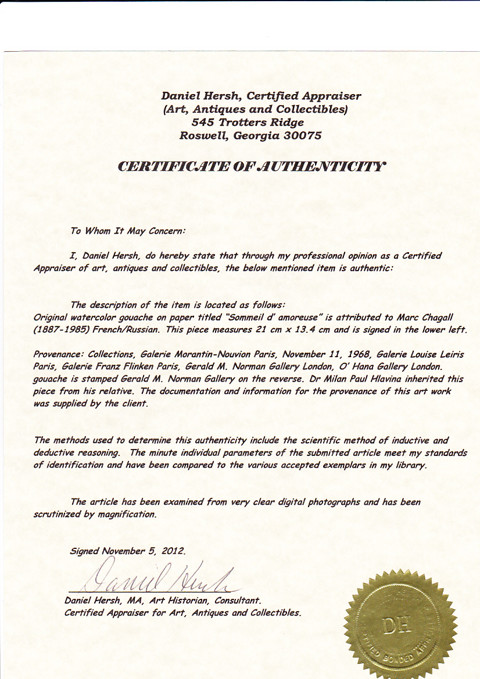 Marc Chagall - Sleeping Lover - 4