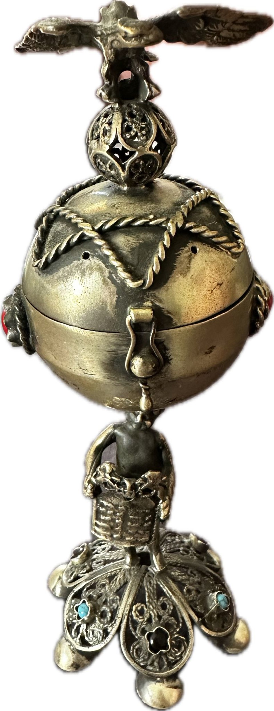 Decorative Russian silver with Jewish motifs – a hawk