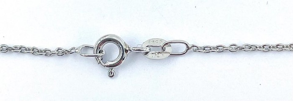 Women's white gold necklace with diamonds