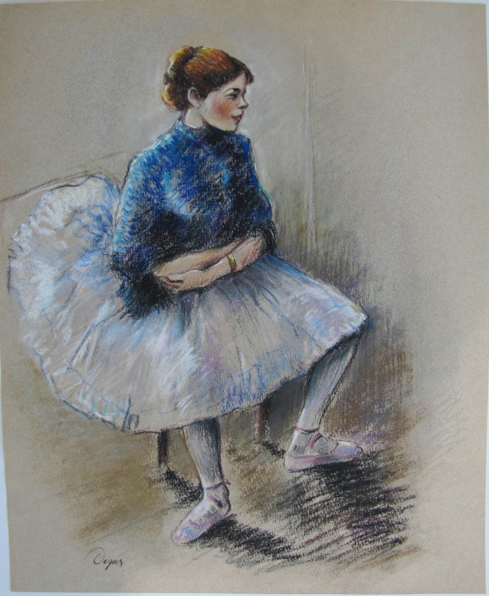 Edgar Degas - A Relaxing Seated Ballerina