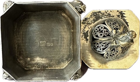 Decorative Russian silver with Jewish motifs – seated figure - 6