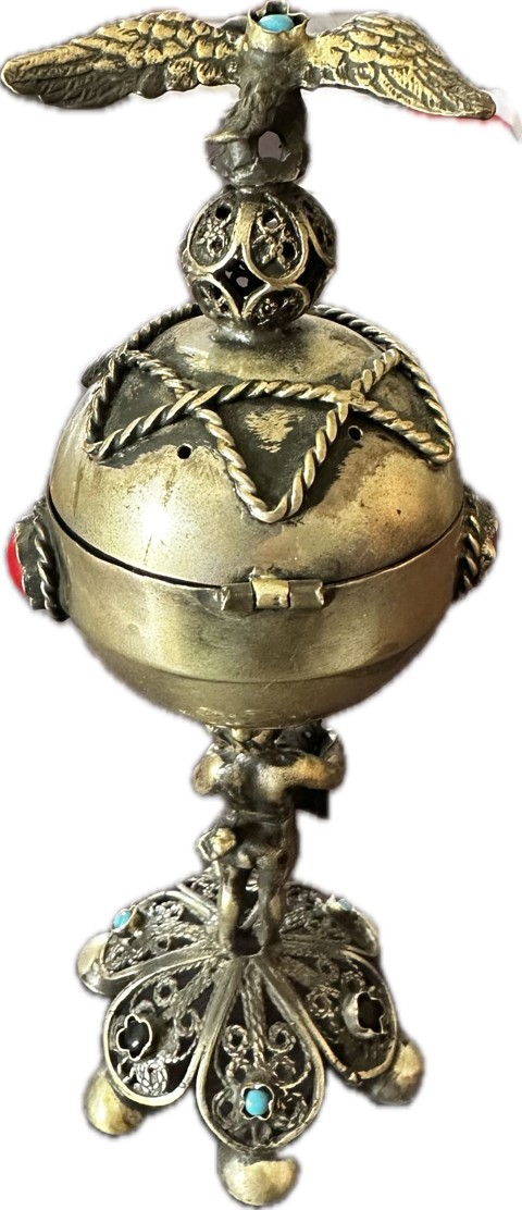 Decorative Russian silver with Jewish motifs – a hawk - 2