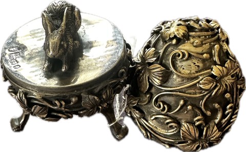 Russian silver egg – hare - 1