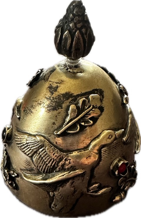 Russian silver egg featuring wild birds - 2