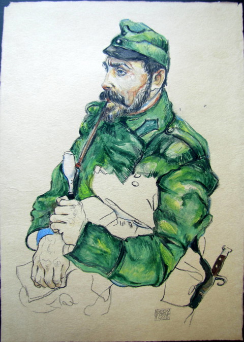 Egon Schiele - Soldier - 1