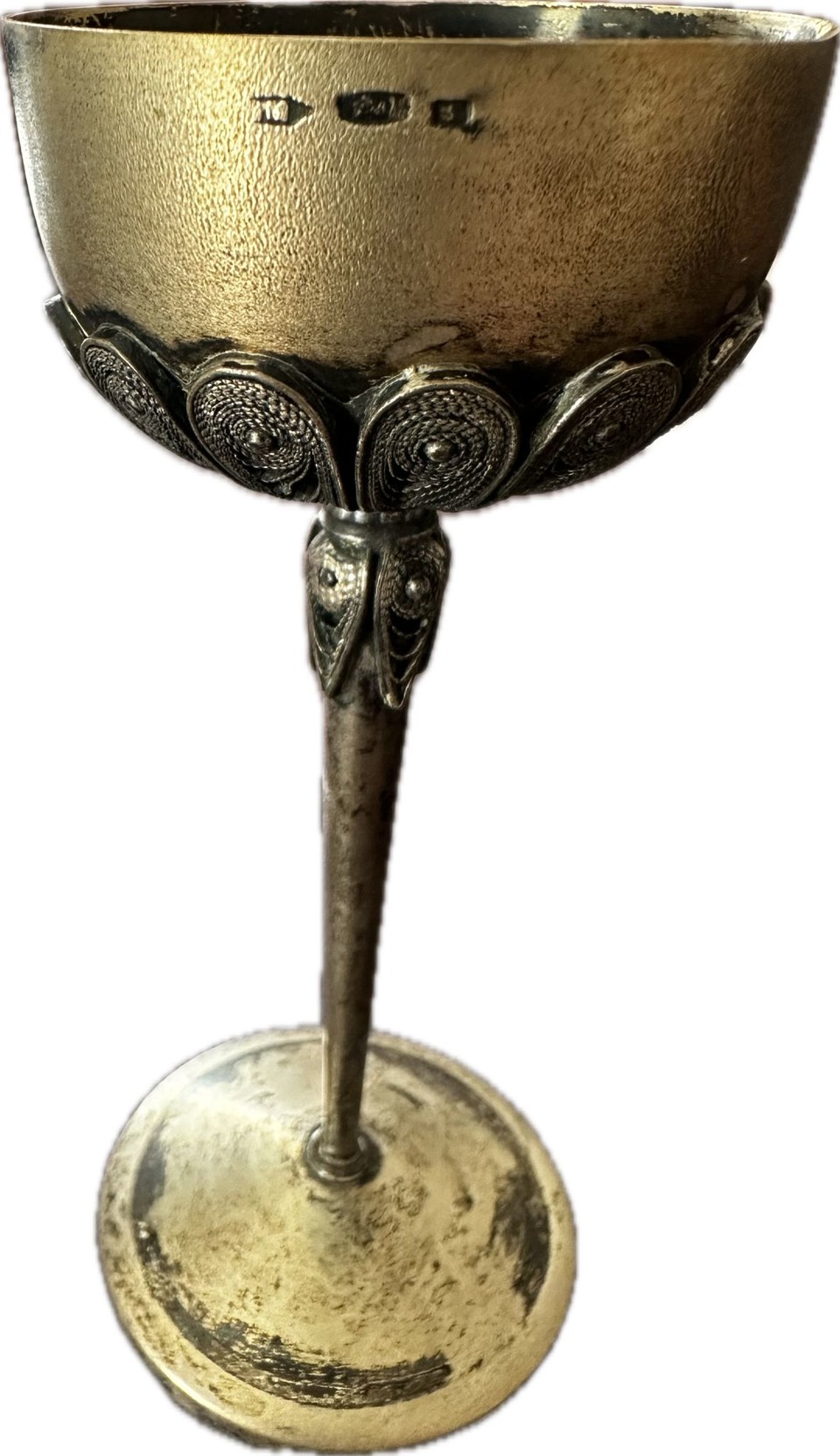 Decorative silver chalice 