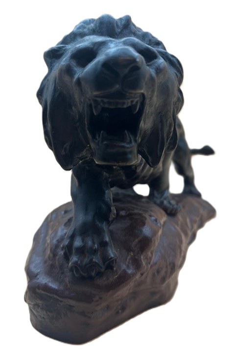 Thomas François Cartier (1879-1943) - Lion, Sculpture - Art Deco - Zamac - First half 20th century - 2