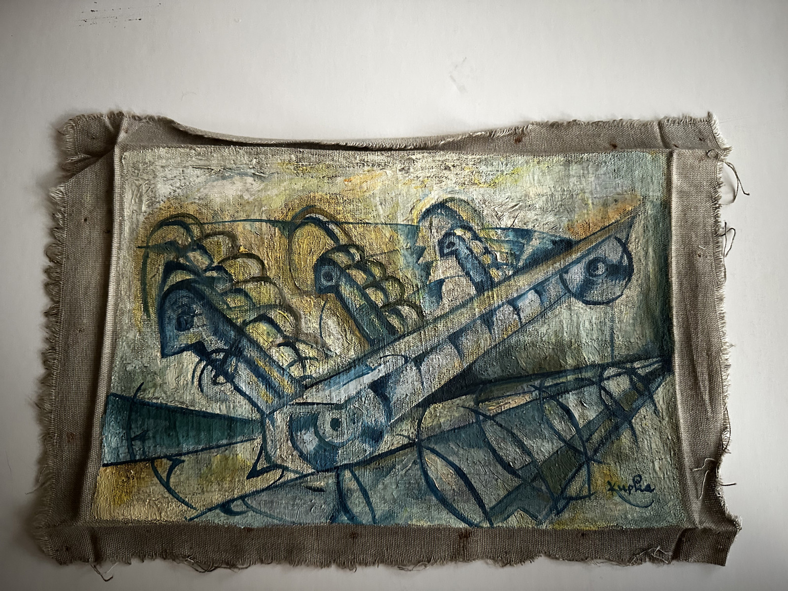 Elegantní modernistická malba na plátně