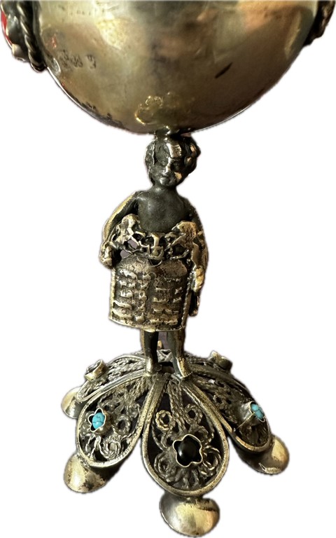 Decorative Russian silver with Jewish motifs – a hawk - 4