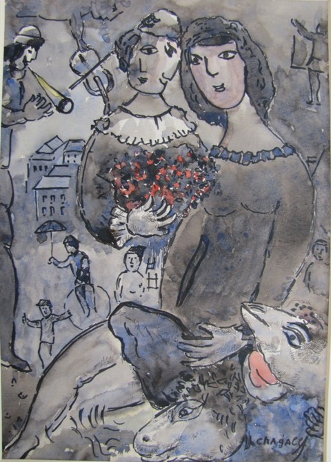 Marc Chagall - Woman and Clown - 1