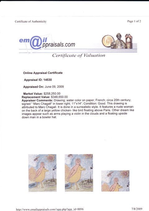 Marc Chagall - Woman and Rooster - 4