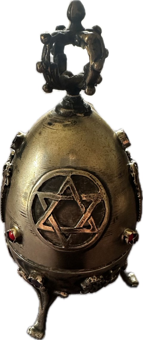 Russian silver egg with a Jewish theme - 2