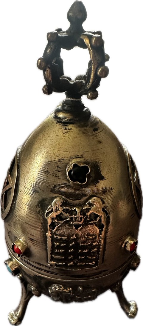 Russian silver egg with a Jewish theme - 3