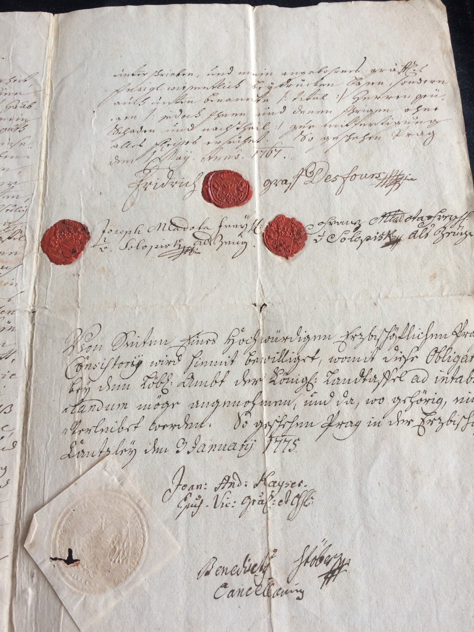 Austrian Habsburg Fiscal Bond / Debt Obligation – 1775